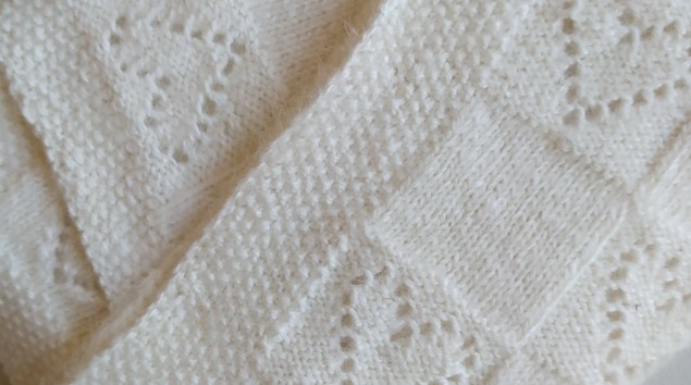 Warm Angora wool blanket for baby.